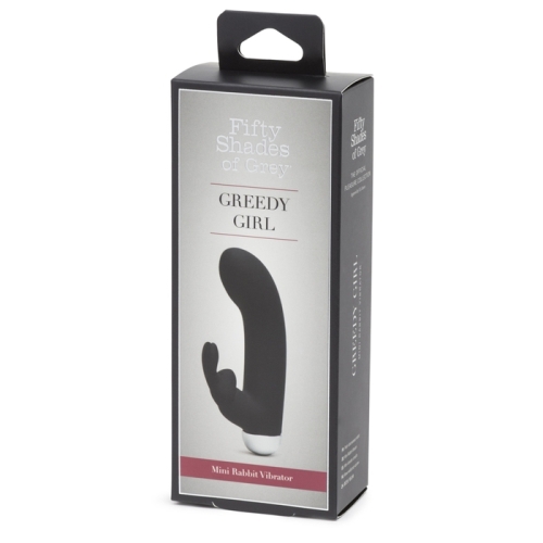 Міні вібратор-кролик для стимуляції клітора і точки G чорний Greedy Girl Fifty Shades Of Grey - 5