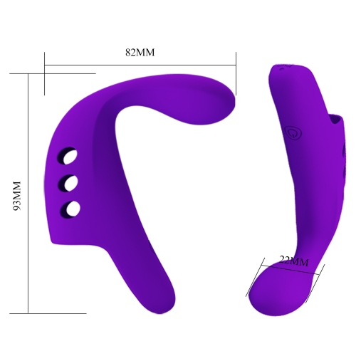 Вібронасадка на палець для клітора фіолетова Lybaile Pretty Love Fingering Vibrator Gorgon - 8