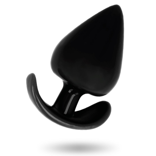 Крупная анальная пробка с ограничителем черная Addicted Toys Anal Plug Black - 3