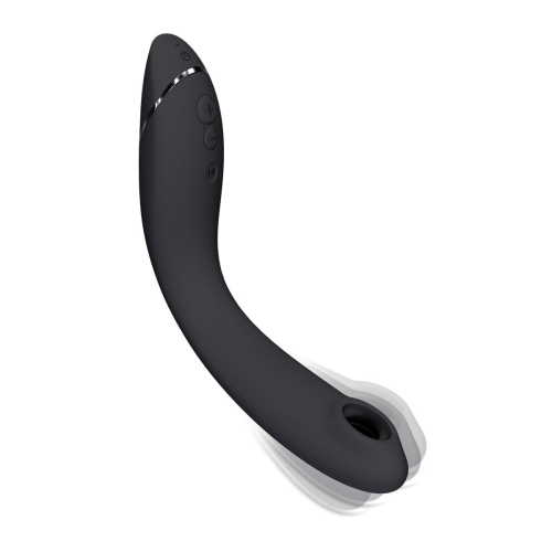 Вибратор для точки G с вакуумной стимуляцией зеленого цвета Womanizer OG Dark Grey - 5