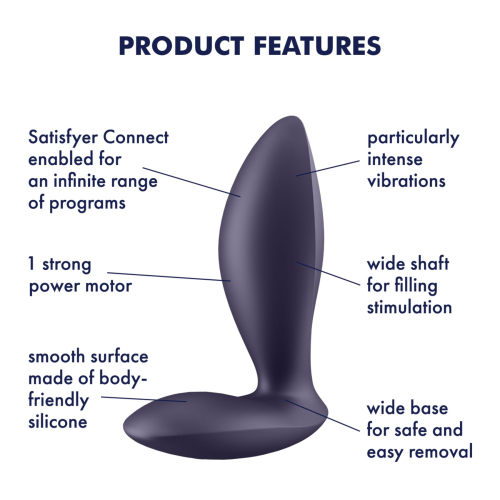 Анальна вібропробка Satisfyer Power Plug фіолетовий - 6