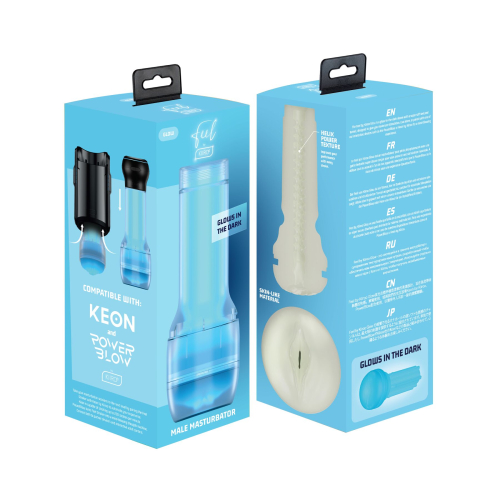 Мастурбатор в колбе вагина светящийся в темноте телесный для PowerBlow и Keon Kiiroo Feel Glow PBC - 8