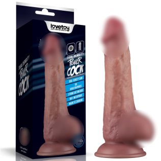 Вібратор реалістичний на присосці тілесного кольору Lovetoy Dual Density Power Cock
