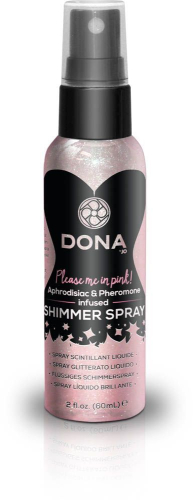 Спрей для тіла з блискітками DONA Shimmer Spray Pink (60 мл) - 1