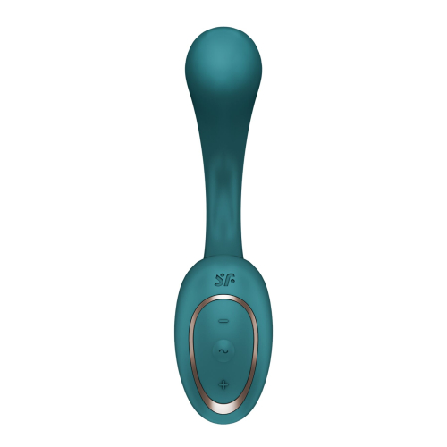 Вагінально-кліторальний вібратор із 2 моторами зеленого кольору Satisfyer G for Goddess 2 - 3