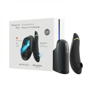 Набор секс игрушек Arcwave Ion + Premium 2 для пары черного цвета Womanizer  Pleasure Pair
