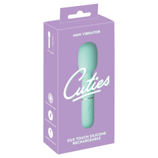 Cиликоновый мини-вибратор в форме микрофона зеленый Soft Silicone Cuties  с 10 универсальными режимами 