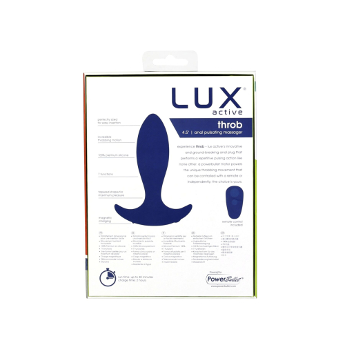 Анальна пробка-пульсатор на пульті ДУ Lux Active Throb Anal Pulsating Massager - 9