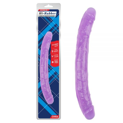 Фаллоимитатор двухсторонний фиолетовый Chisa 12.8 Inch Dildo - 1