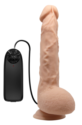 Вібратор реалістичний на присосці тілесного кольору з пультом ДК Lybaile Sextoy top penis довжина 250 мм - 3