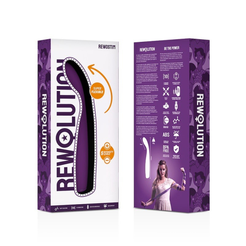 Вібратор для точки G фіолетового кольору Rewolution Rewostim Flexible Vibrator - 2