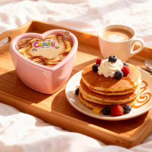Массажная свеча в форме сердца с ароматом панкейка Candy Pancake 70 мл - 4