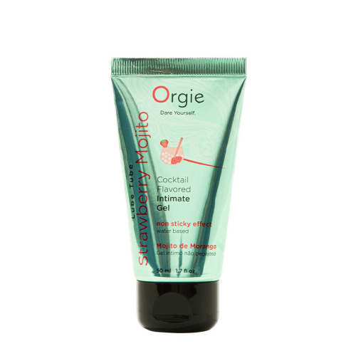 Оральный лубрикант со вкусом коктейля Кайпиринья на водной основе Orgie Lube Tube Strawberry Mojito 50 мл - 1