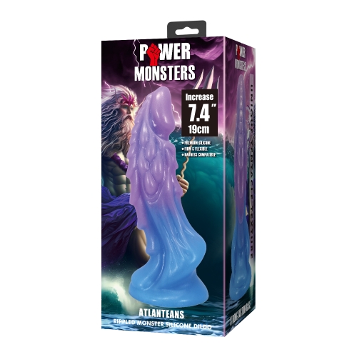 Фаллоимитатор на присоске фиолетово-синий силиконовый Baile Power Monsters Atlanteans - 9