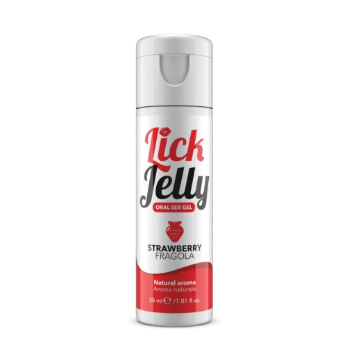 Оральный лубрикант на водной основе со вкусом клубники Intimateline Lick Jelly Oral Sex Gel 50мл - 1