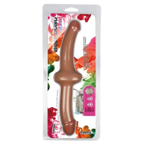 Реалистичный двойной вибратор Lovetoy Holy Dong телесный - 2