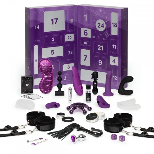 Адвент календар секс іграшок 24 предмети Lovehoney Couple's Advent Calendar 2023 Фіолетовий - 1