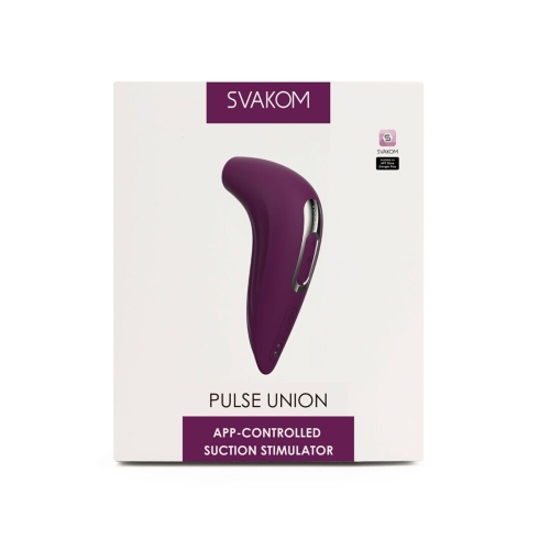 Вакуумный клиторальный стимулятор фиолетового цвета Svakom Pulse Union - 8