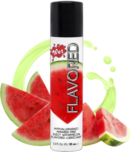 Оральная смазка со вкусом Арбуза Wet Flavored 30 мл - 1