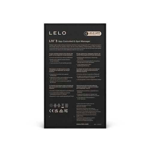 Смарт вибратор вагинальный и для точки G голубой Lelo Liv 3 Deep - 4