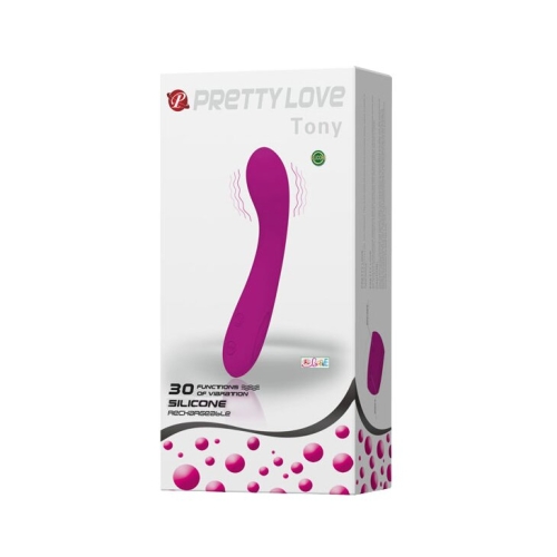 Вібратор для точки G рожевий з силікону Pretty Love Tony BI-014281 - 11