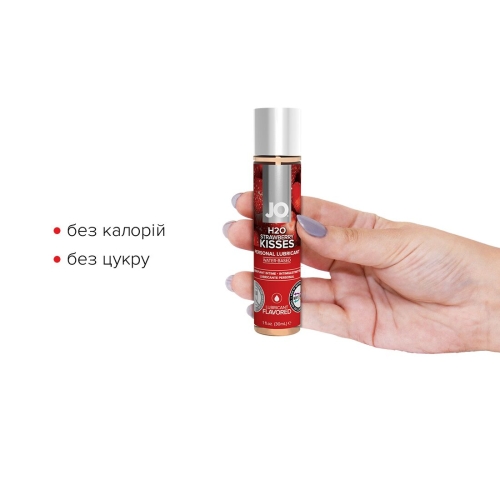 Смазка съедобная для орального секса вкус клубники System JO H2O 30 мл - 2