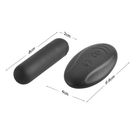 Мини вибропуля для клитора с пультом управления черная Vscnovelty Pleasure Luxury Mini Rechargeable Bullet Vibrator - 2
