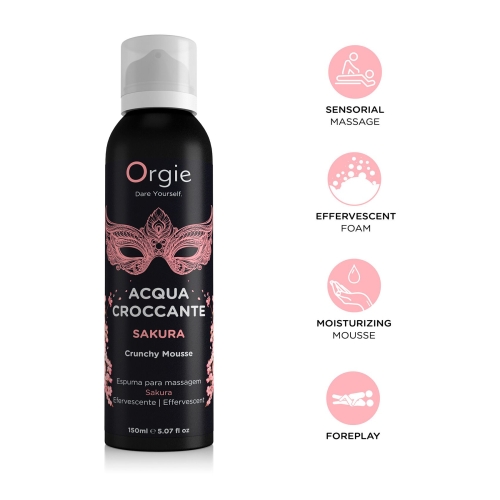 Масажна пінка з ефектом бульбашок, що лопаються, з ароматом Сакури Orgie Acqua Croccante Sakura 150 мл - 3