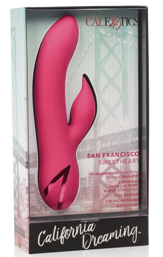 Вагінальний вібратор-кролик із стимуляцією клітора рожевий CalExotics San Francisco Sweetheart - 2