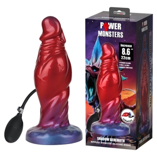 Надувной фаллоимитатор реалистичный с присоске красный Power Monsters Shadow Behemoth