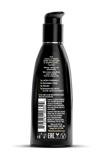Оральний лубрикант на водній основі зі смаком ванілі Wicked sensual care Аqua 60 мл - 2