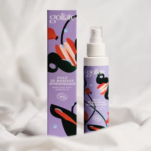 Масажна олія органічна з ефектом зігрівання Goliate Huile De Massage Aphrodisiaque 100 мл - 3