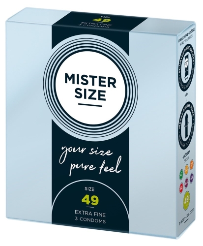 Презервативи Mister Size 49 mm (мм) 3 штуки Містер Сайз - 1