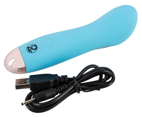 Мини вибратор для стимуляции клитора синего цвета You2Toys Сuties Genera - 5