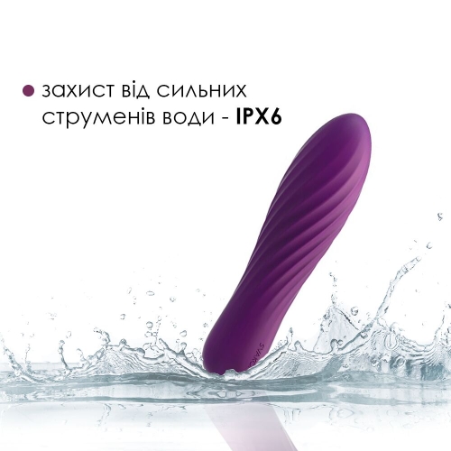 Силіконовий міні вібратор для клітора водонепроникний фіолетовий Svakom Tulip - 5