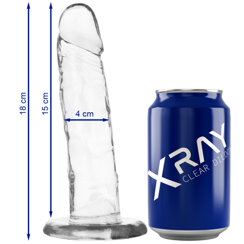 Прозорий фалоімітатор реаліст 15 х 4 см XRAY - 2