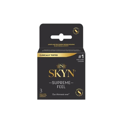Презервативы безлатексные полиизопреновые Skyn Supreme Feel 3 штуки - 1