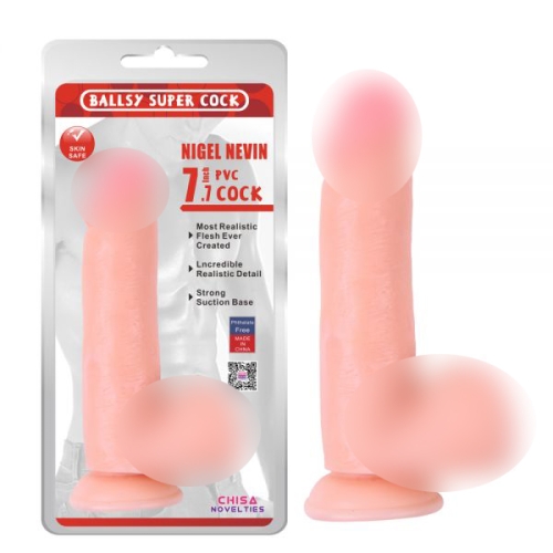 Фалоімітатор на присоску реалістичний бежевий Chisa Nigel Nevin 7.7 Dildo - 1