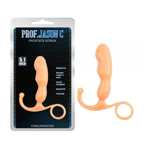 Анальный стимулятор для мужчин бежевый Chisa Prostate Screw - 1