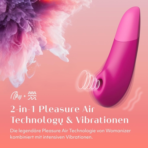 Кліторальний вакуумний вібростимулятор 2 в 1 рожевий Womanizer Enhance - 2