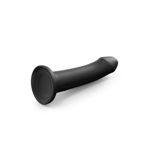 Насадка для страпону на присосці термоактивна силіконова чорного кольору Dorcel Real Pleasure розмір L - 2