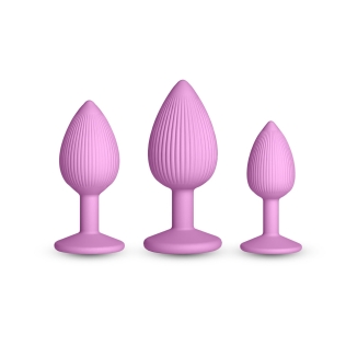 Набор анальных пробок на присоске розового цвета NS Novelties INYA - Triple Ace Kit - Blush