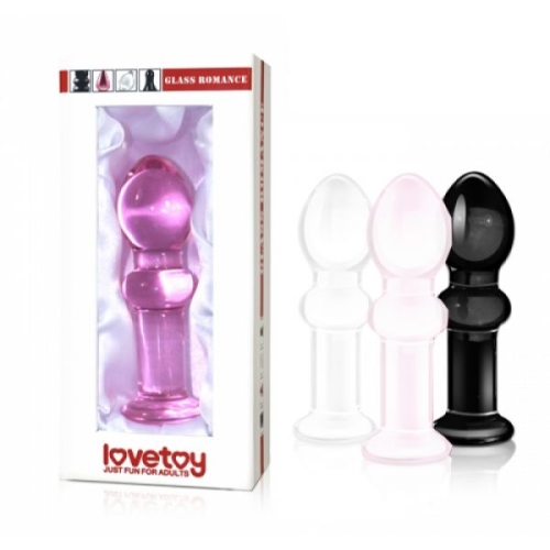 Скляний фалоімітатор рожевий Romance Lovetoy - 1