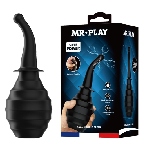 Анальний душ із гнучким носиком чорний Lybaile Pretty Love MR PLAY 330 мл - 1