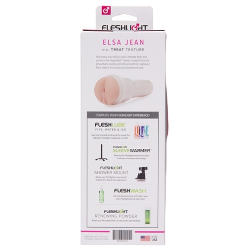 Мастурбатор в колбе анус из киберкожи телесного цвета порноактрисы Elsa Jean Fleshlight - 11