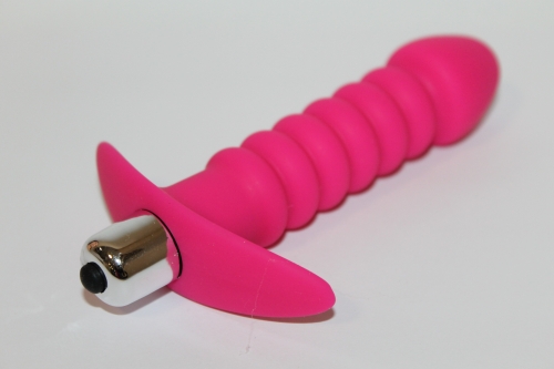 Втулка анальна з вібрацією Sweet Toys L 115 мм D 30x25 мм, колір яскраво-рожевий - 2