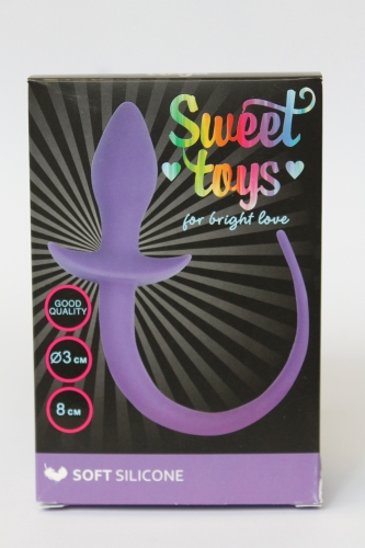 Втулка анальная фиолетовая L 80 мм D 32 мм SWEET TOYS - 4