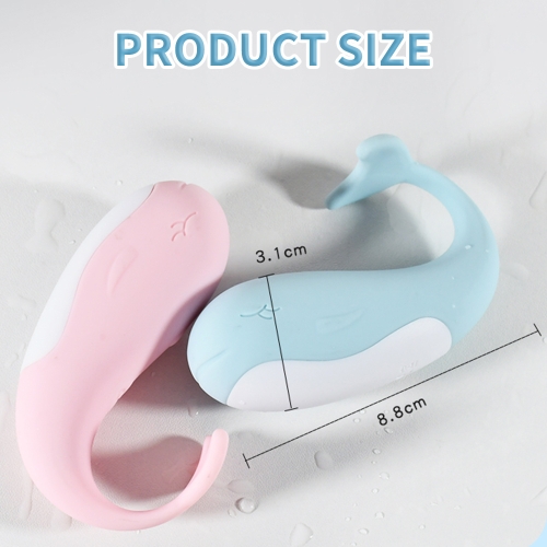 Виброяйцо вагинальное с пультом ДУ цвет розовый Cottelli Collection Cute whale - 4