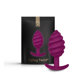 Анальная пробка рельефная фиолетовая Gvibe Gplug Twist 2