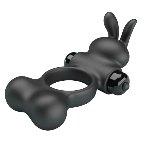 Эрекционное виброкольцо на член черное LYBAILE Pretty Love YUSUF Vibrate Penis Ring - 6